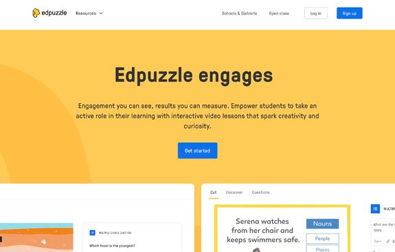 EdPuzzle interactive video platform for embedding questions into educational videos