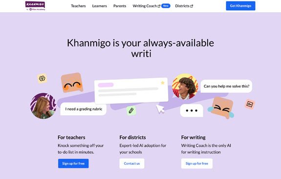 Khanmigo AI tutor from Khan Academy for personalized student learning and teacher support