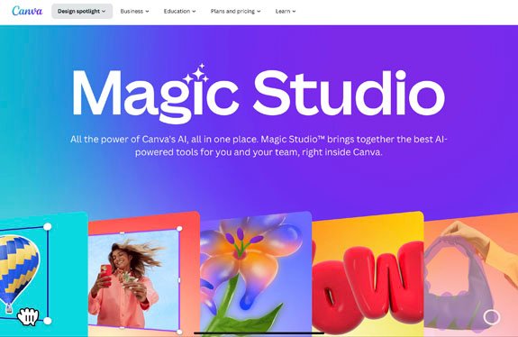 Canva Magic Studio AI-powered design tools for educational graphics and writing